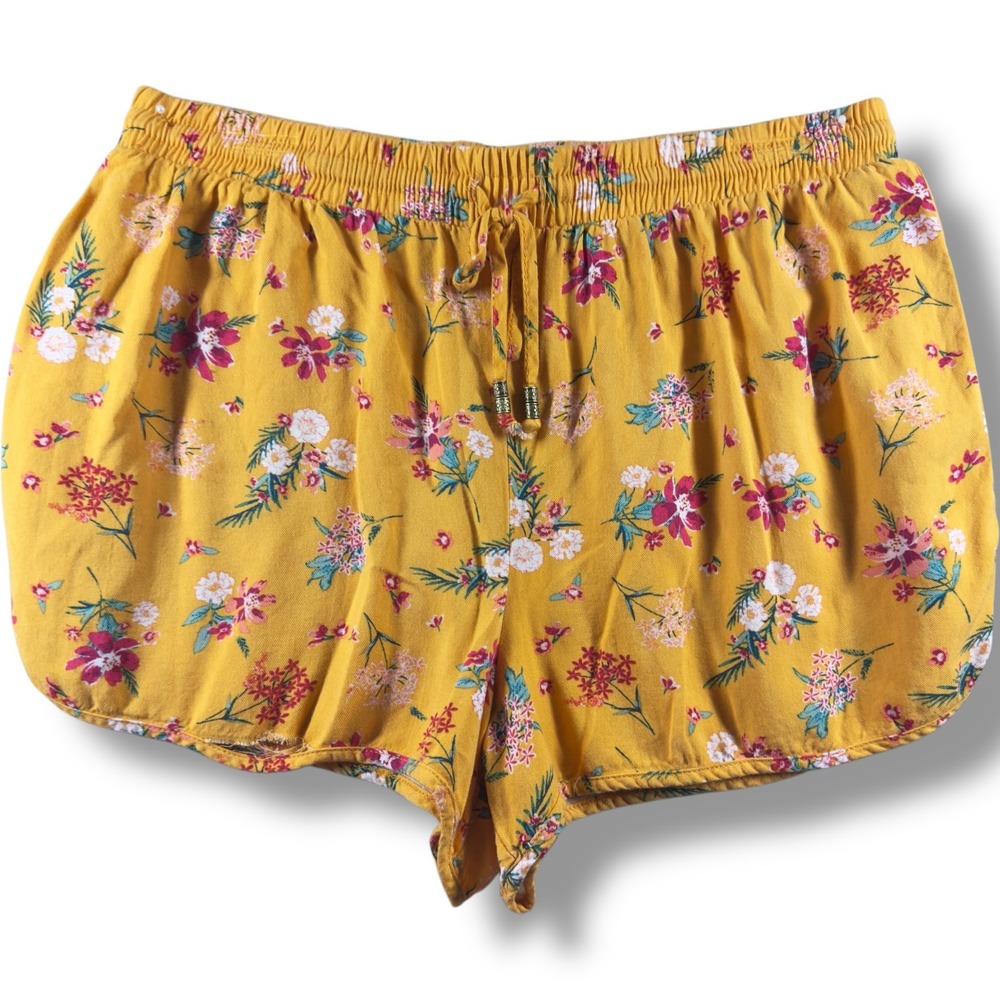 Pink Republic Floral Shorts Women Size Small S Mango Ditsy Drawstring